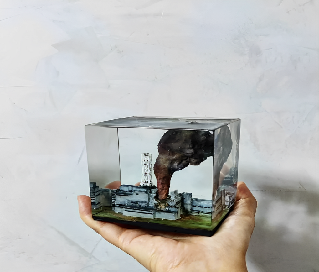 Diorama de resina de Chernóbil - Hecho a mano