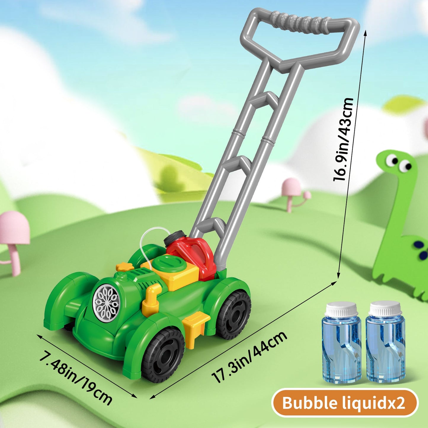 Carrito de burbujas eléctrico para niños, juguete de mano con tanque de burbujas - Soplador de burbujas giratorio para divertirse al aire libre