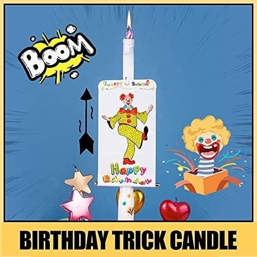 Vela de cumpleaños reutilizable con forma de abanico