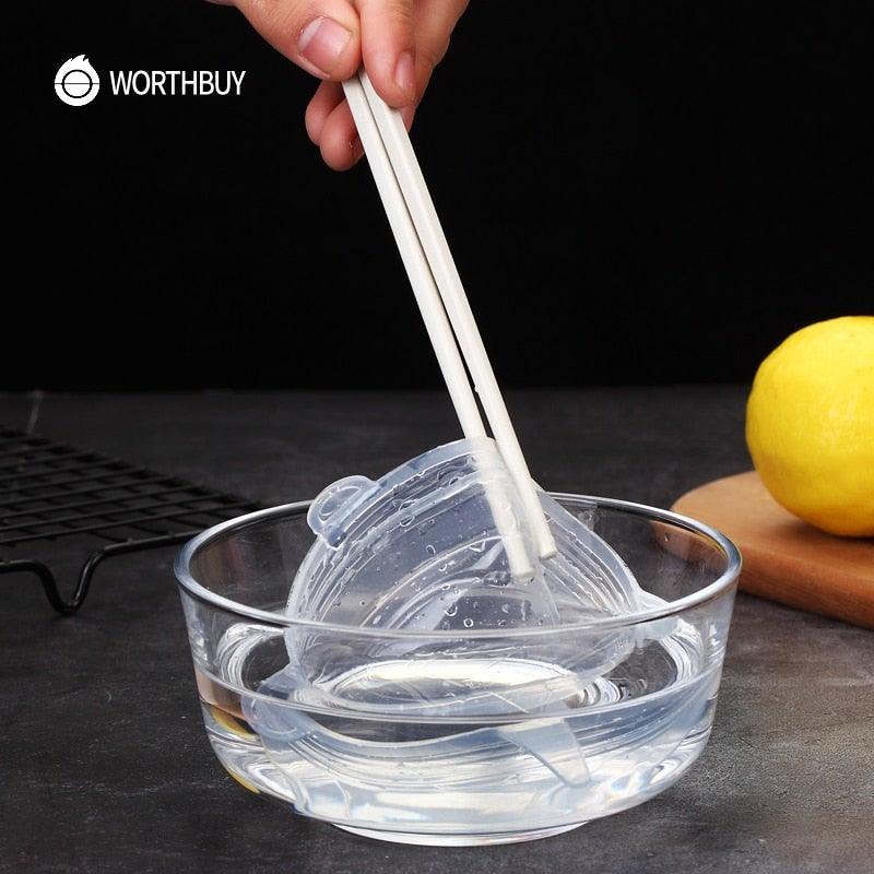 Juego de 6 tapas de silicona para alimentos