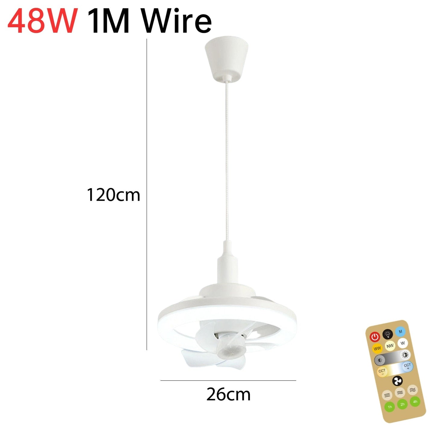 Luz de ventilador de techo