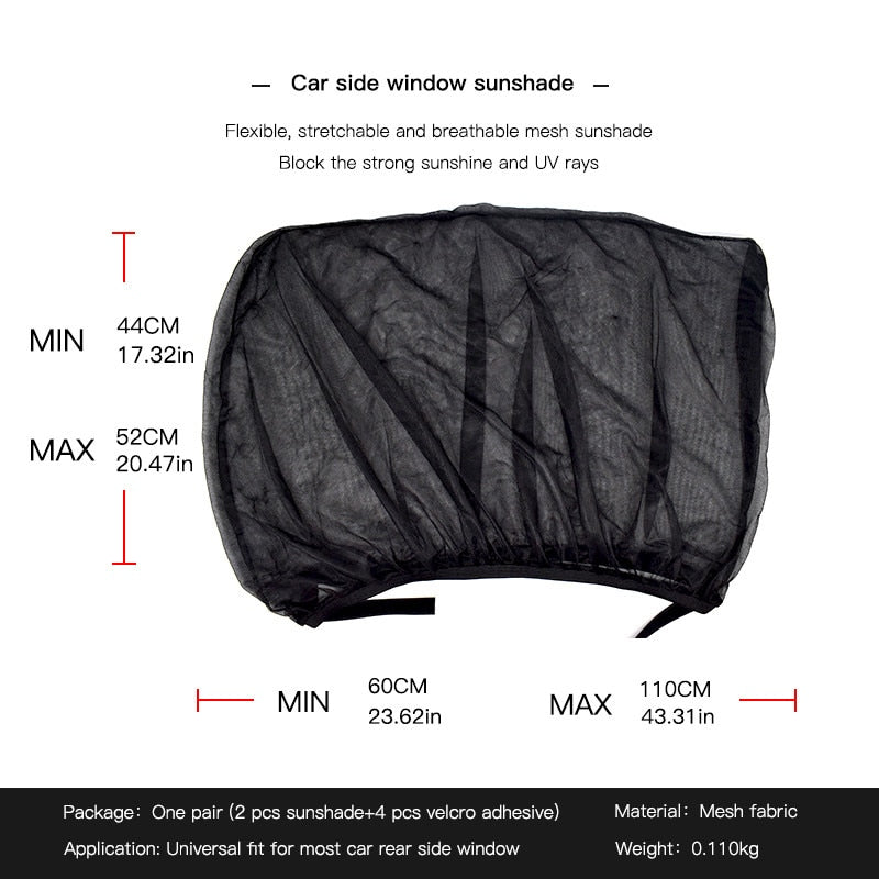 2 piezas de malla para parasol de coche