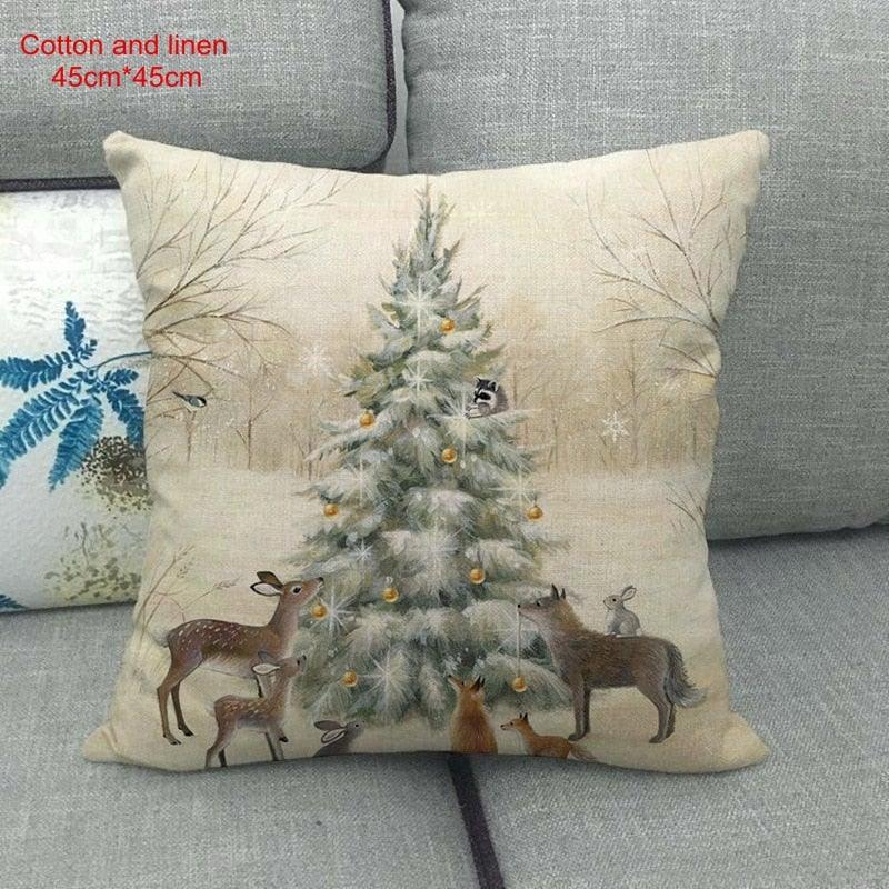 Funda de almohada navideña