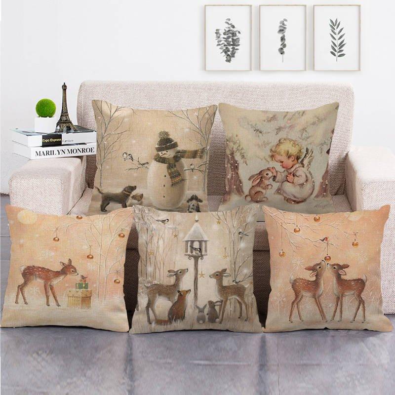 Funda de almohada navideña