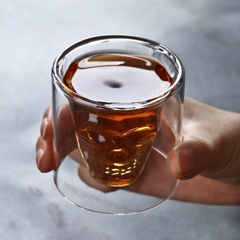 Cráneo de cristal de vidrio
