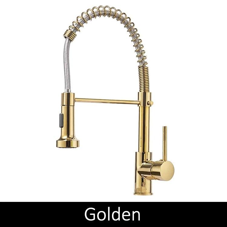 Grifo de cocina montado en la cubierta