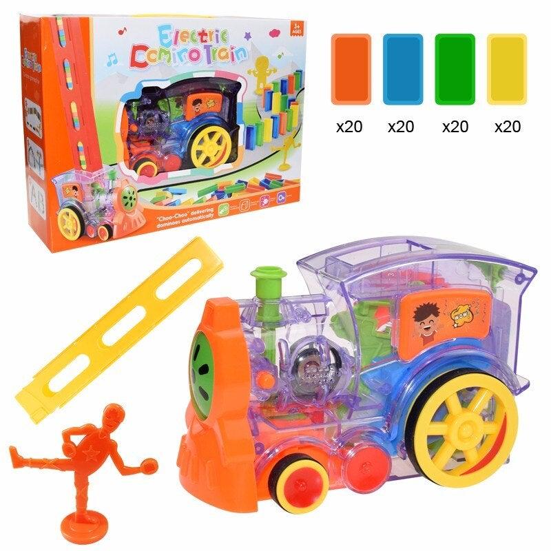 Juego de tren de dominó