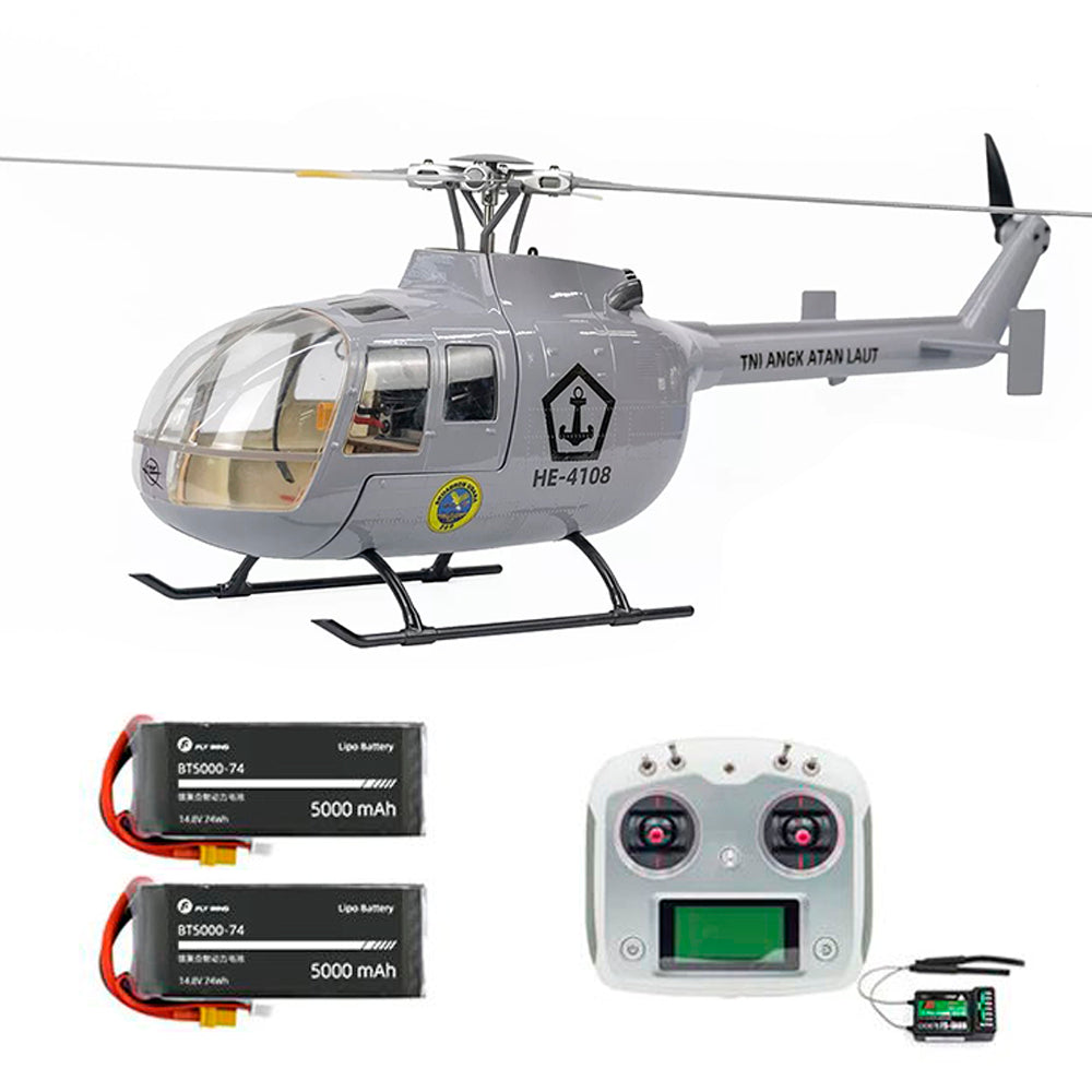 FLYWING BO-105 Universal RC Helicopter 450L Class 6CH Brushless GPS Stabilized Altitude Hold RC Helicopter H1 Flight Controller