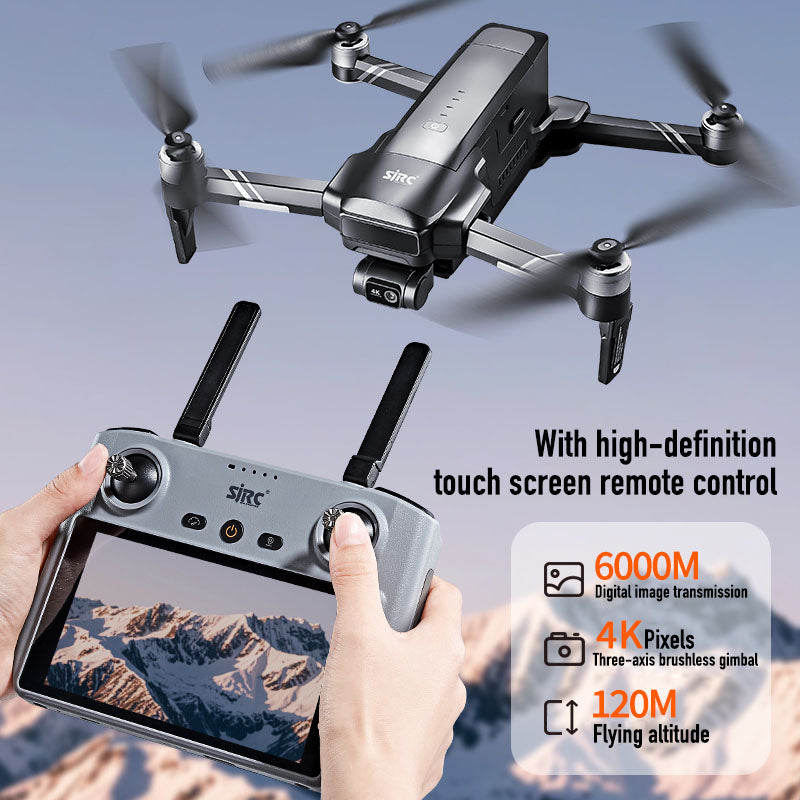 SJRC F22 S3 XR 4K Drone 3-Axis Gimbal 6KM Repeater FCC EIS HD Camera GPS 5G Quadcopter with Screen Remote Control