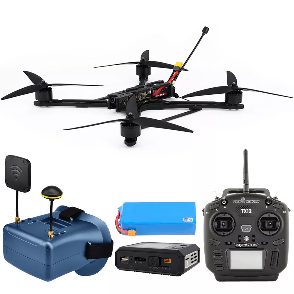 10inch FPV Drone Manta 10 X Lite Long Range Heavy Payload FPV Drone RTF Flying kit with Transmitter and Flight Goggles