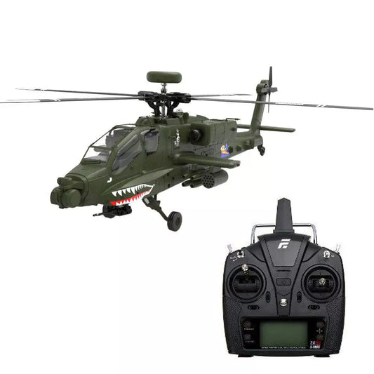 YUXIANG Apache Helicopter AH-64D F11 FUTABA S-FHSS Protocol 2.4G 6-Channel Brushless 3D Stunt 1:32 Scale Flybarless Simulation Helicopter