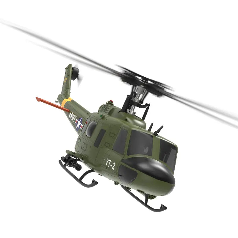 YXZNRC F07 UH1D Huey RC Helicopter 6-Axis Gyroscope and Optical Flow Localization 1:34 RC Helicopter