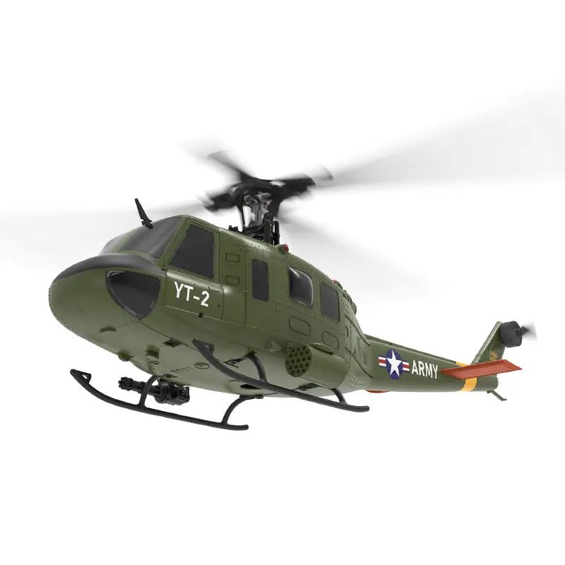 YXZNRC F07 UH1D Huey RC Helicopter 6-Axis Gyroscope and Optical Flow Localization 1:34 RC Helicopter