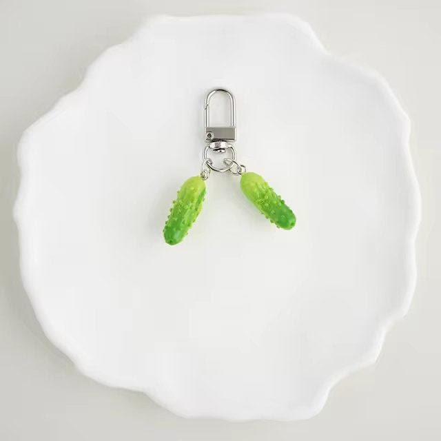 Handmade Pickle Keychain