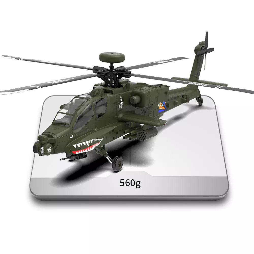 YUXIANG Apache Helicopter AH-64D F11 FUTABA S-FHSS Protocol 2.4G 6-Channel Brushless 3D Stunt 1:32 Scale Flybarless Simulation Helicopter