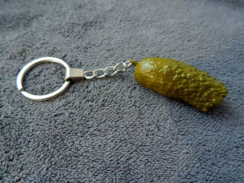 Handmade Pickle Keychain