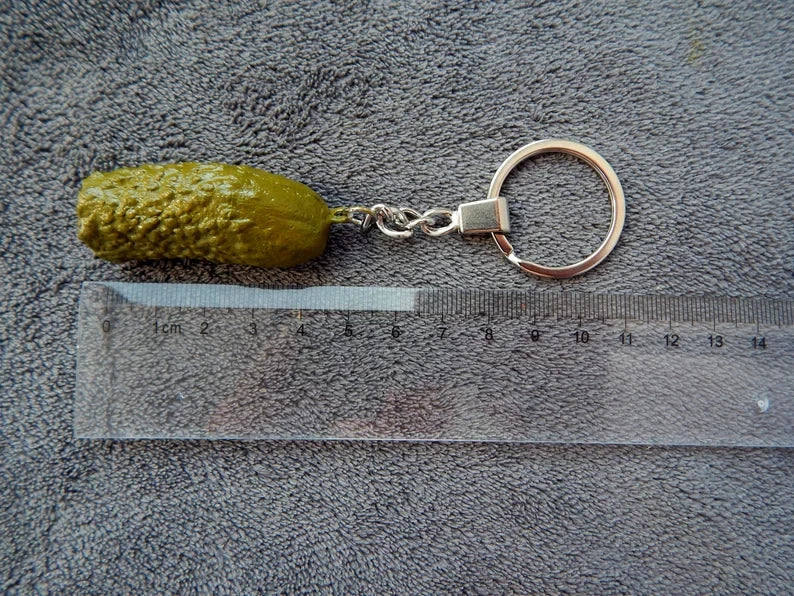 Handmade Pickle Keychain