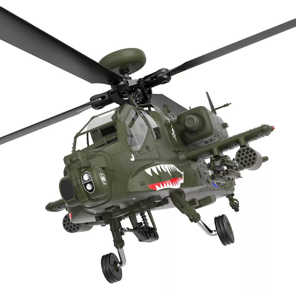 YUXIANG Apache Helicopter AH-64D F11 FUTABA S-FHSS Protocol 2.4G 6-Channel Brushless 3D Stunt 1:32 Scale Flybarless Simulation Helicopter