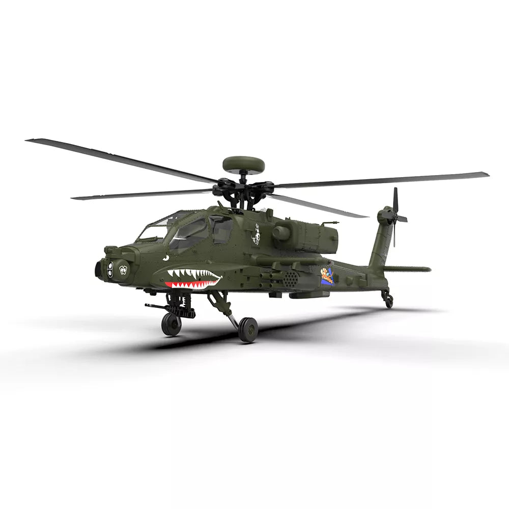 YUXIANG Apache Helicopter AH-64D F11 FUTABA S-FHSS Protocol 2.4G 6-Channel Brushless 3D Stunt 1:32 Scale Flybarless Simulation Helicopter