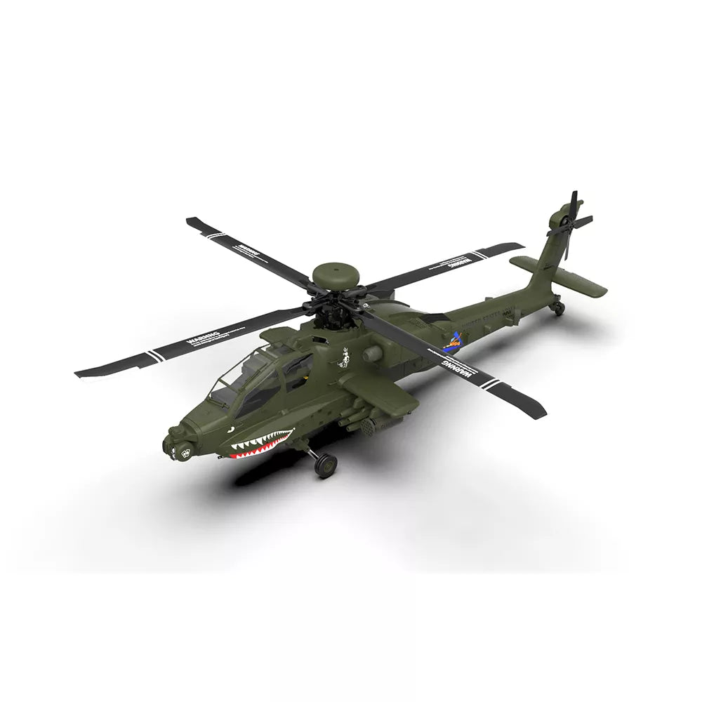 YUXIANG Apache Helicopter AH-64D F11 FUTABA S-FHSS Protocol 2.4G 6-Channel Brushless 3D Stunt 1:32 Scale Flybarless Simulation Helicopter