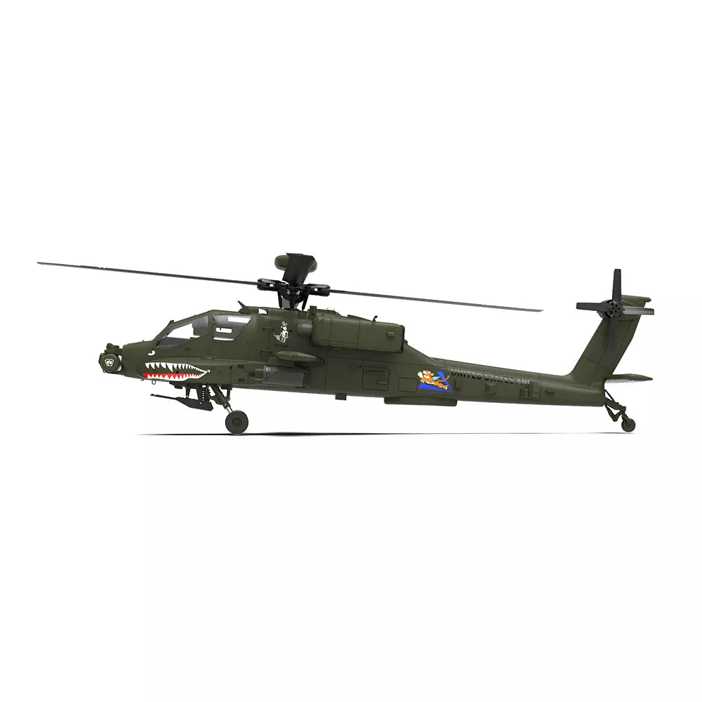 YUXIANG Apache Helicopter AH-64D F11 FUTABA S-FHSS Protocol 2.4G 6-Channel Brushless 3D Stunt 1:32 Scale Flybarless Simulation Helicopter