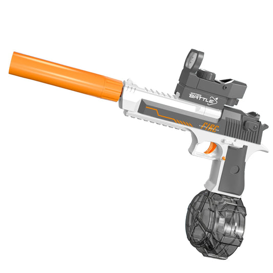 Pistola de agua eléctrica de mano de un juguete de pistola de agua para niños de gran capacidad para salpicaduras de verano 14+