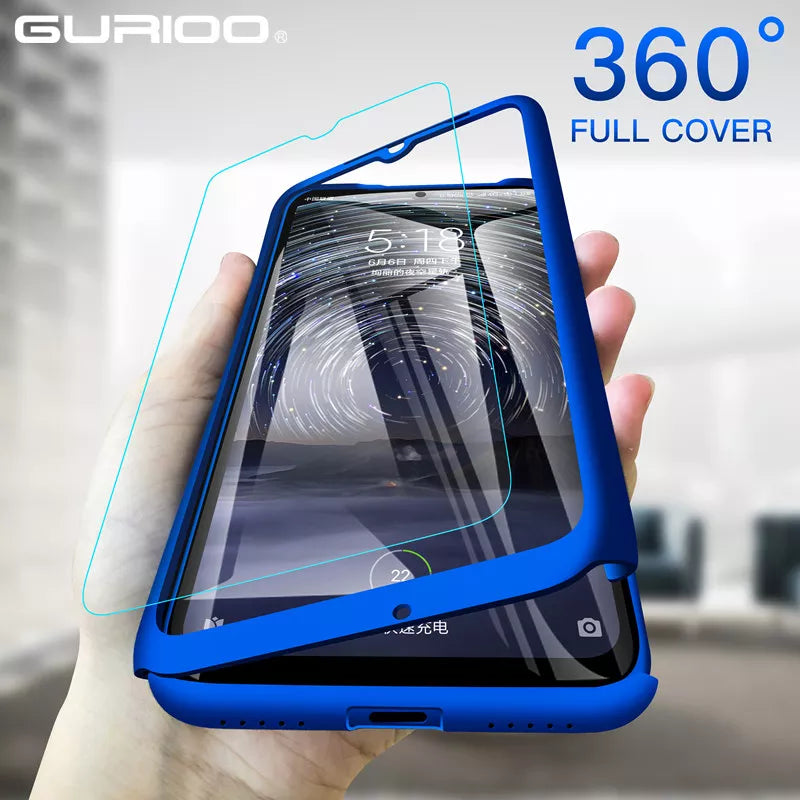 Funda protectora completa 360 para Xiaomi Redmi Note 11, 10, 9, 8, 7, 6 Pro Max, 11S, 10S, 9S, 9T, 9A, 9C, 8A, 7A, 6A, carcasa rígida de PC a prueba de golpes