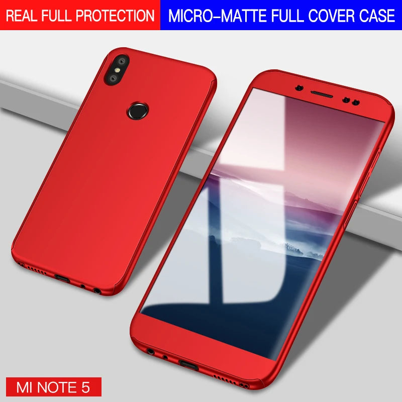 Funda protectora completa 360 para Xiaomi Redmi Note 11, 10, 9, 8, 7, 6 Pro Max, 11S, 10S, 9S, 9T, 9A, 9C, 8A, 7A, 6A, carcasa rígida de PC a prueba de golpes