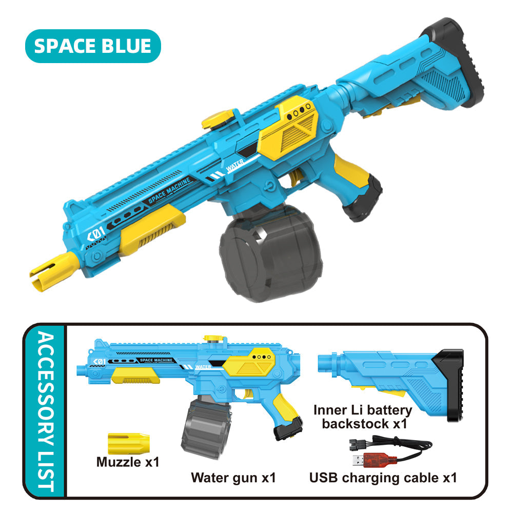 Pistola de agua eléctrica autointegrada manual M416, gran capacidad, juguete para exteriores, juego de agua continuo