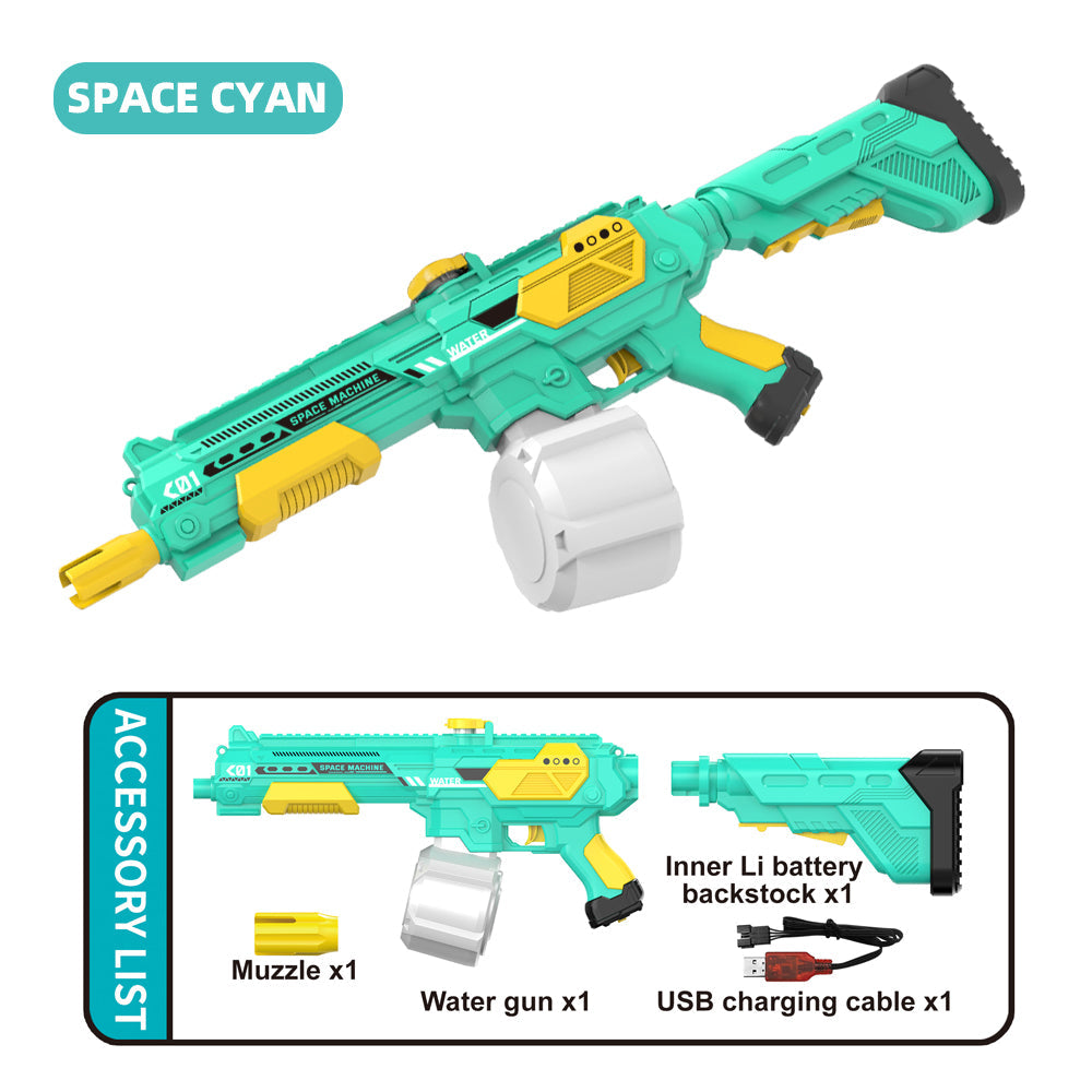 Pistola de agua eléctrica autointegrada manual M416, gran capacidad, juguete para exteriores, juego de agua continuo