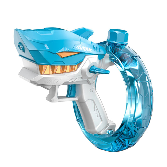 Pistola de agua eléctrica Shark, juguete para niños, pistola de agua automática de verano de gran capacidad