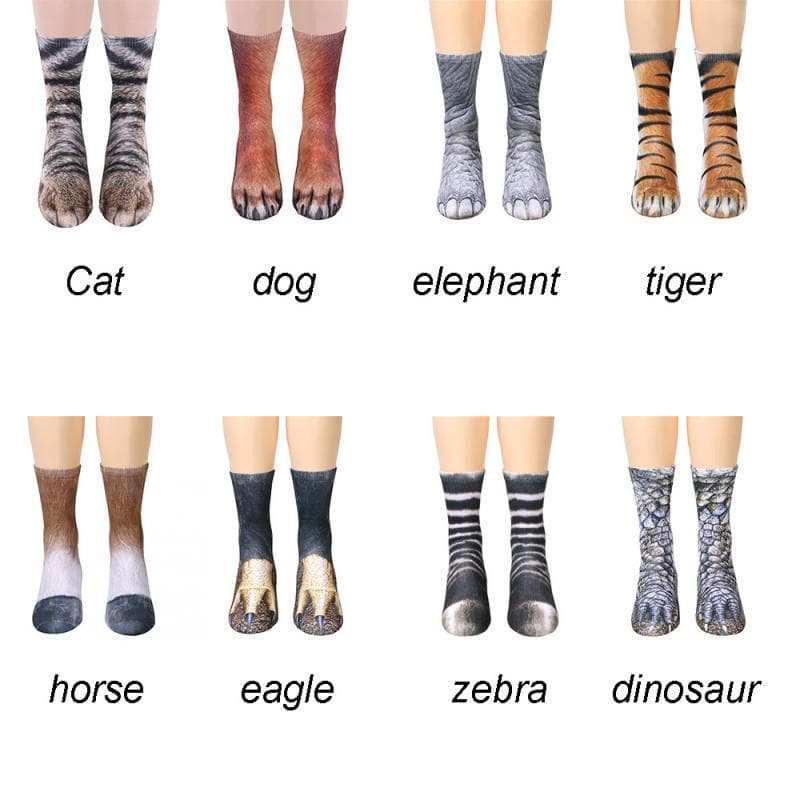 Calcetines con patas de animales 