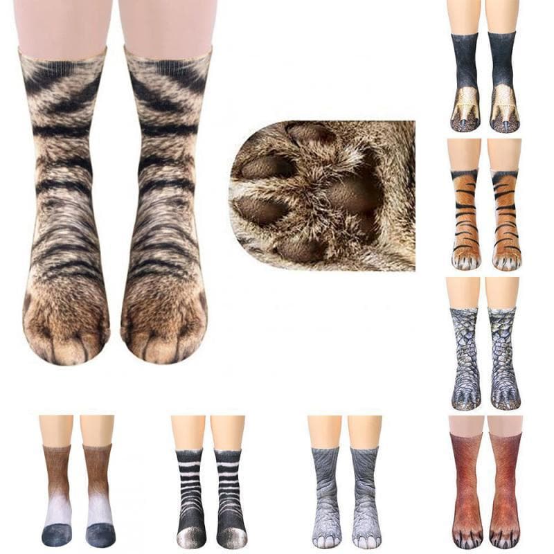 Calcetines con patas de animales 