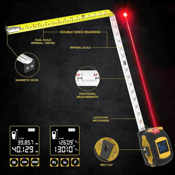 3-IN-1 DIGITAL LASER MEASURING TAPE