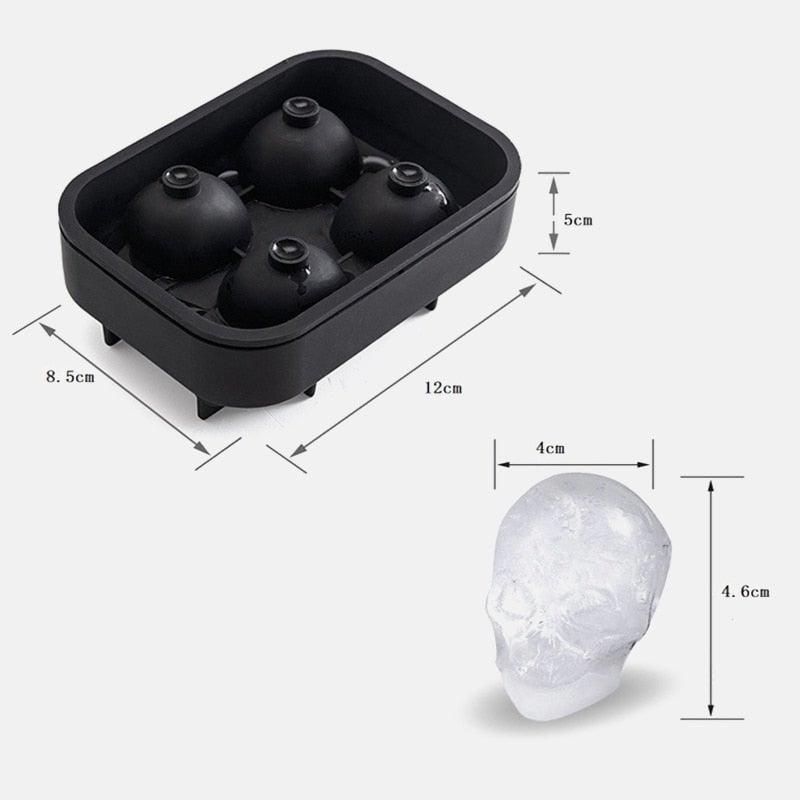 Máquina para hacer cubitos de hielo con forma de calavera 3D