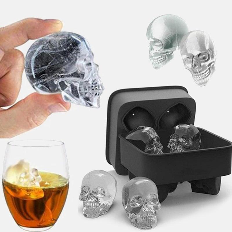 Máquina para hacer cubitos de hielo con forma de calavera 3D