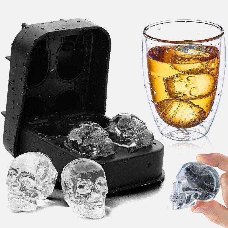 Máquina para hacer cubitos de hielo con forma de calavera 3D