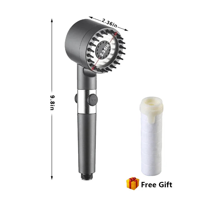 German massage multifunctional one-button adjustment shower head