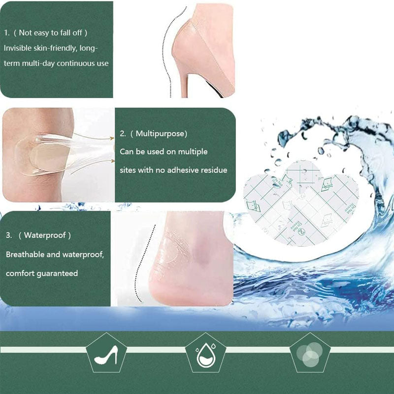 Invisible anti-friction foot stickers