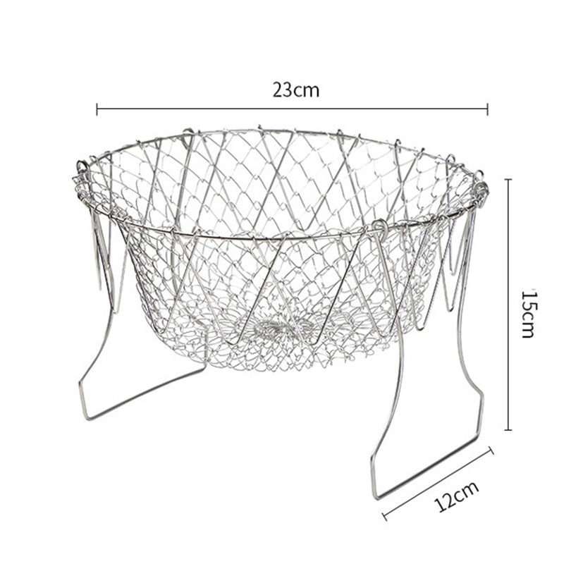 Cesta plegable para freír