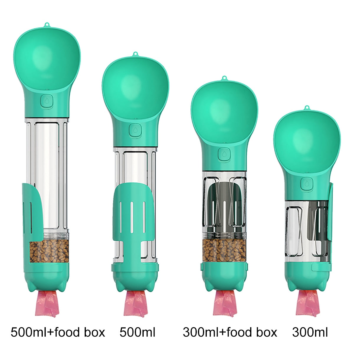 4 In 1 Pet Bottle - HOW DO I BUY THIS Green / 300ml with food box