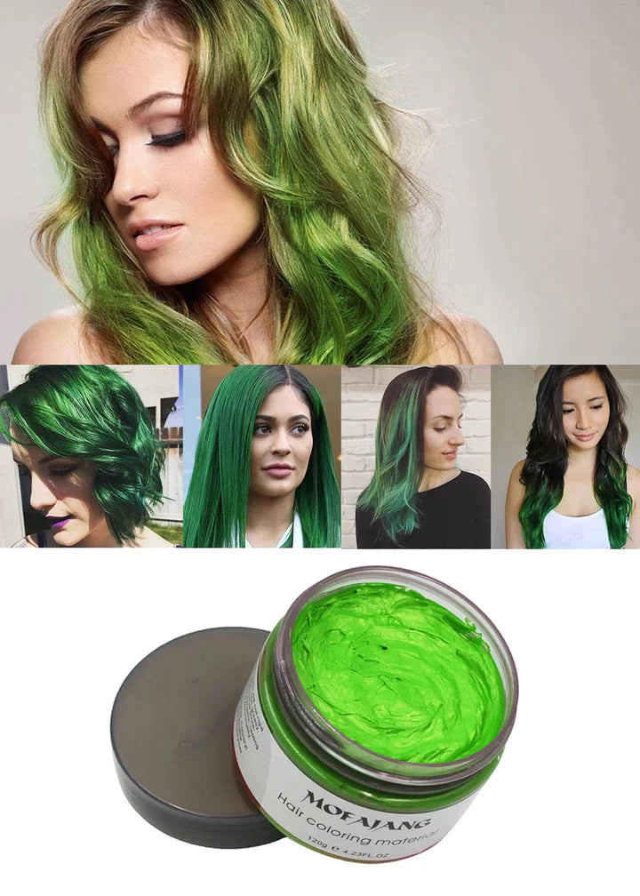 Cera para el cabello con color temporal y elegante 2 en 1 