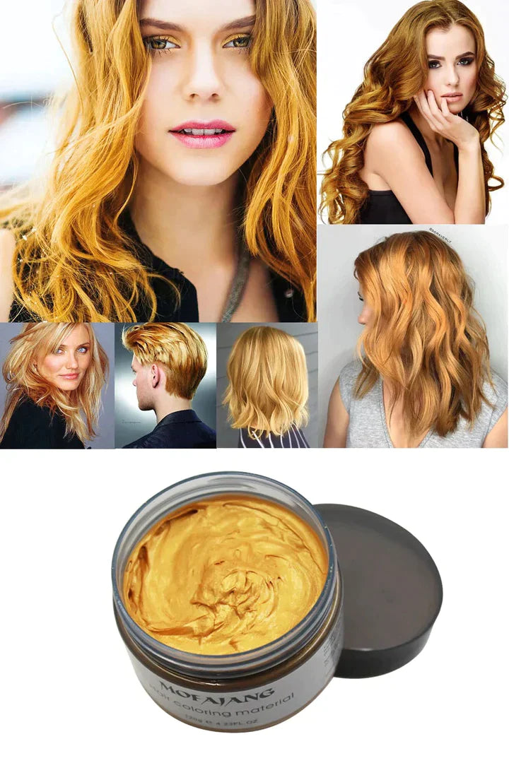 Cera para el cabello con color temporal y elegante 2 en 1 