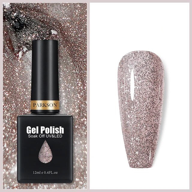 GEL DE UÑAS CON BRILLO