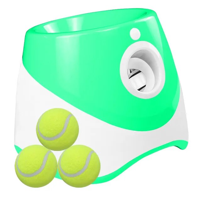 Rechargeable Automatic Dog Tennis Ball Launcher: Interactive Mini Throwing Toy for Pets