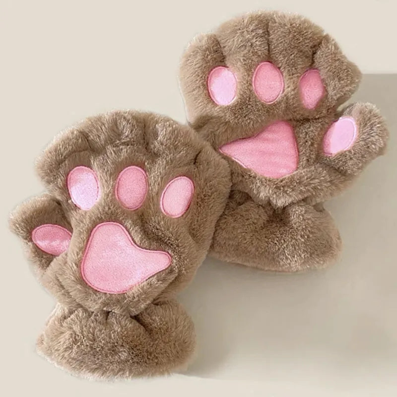 Guantes con forma de pata de gato 