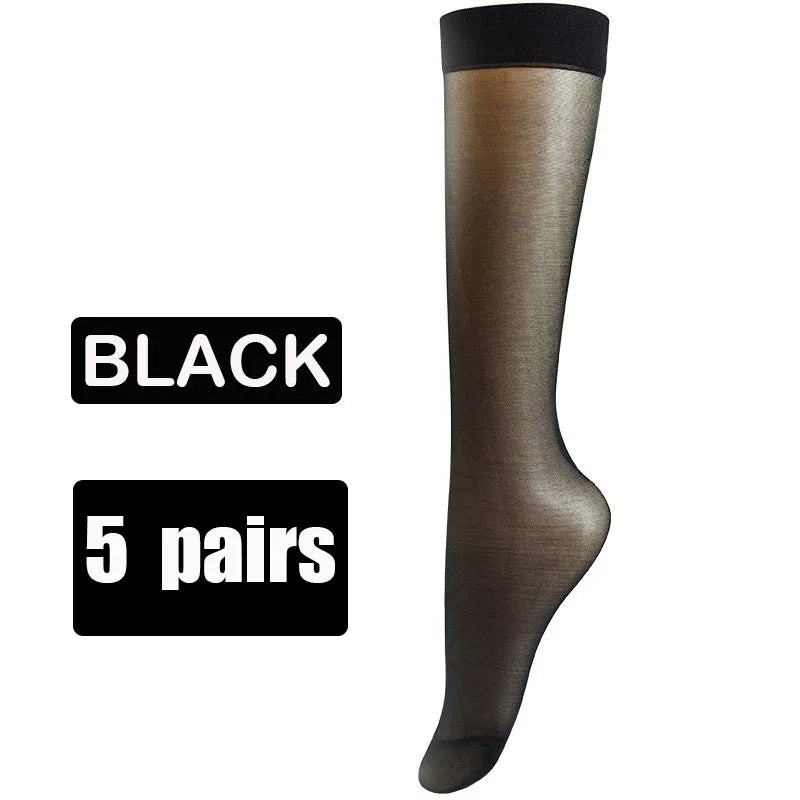 5pc Ultra-thin Nylon Stockings