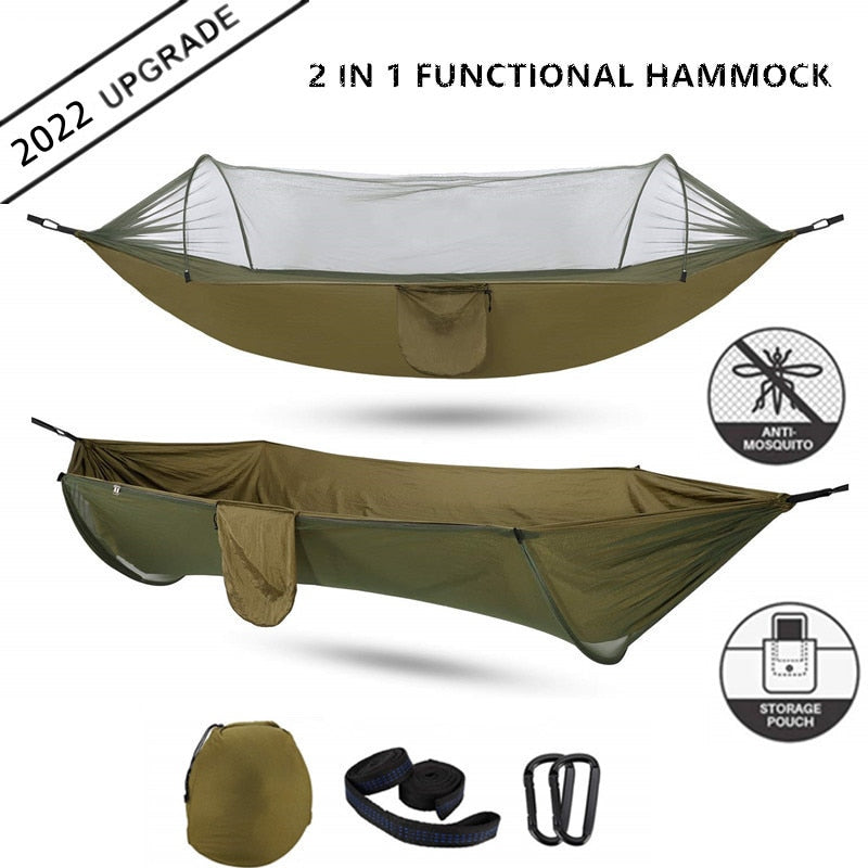 Camping Hammock with Mosquito Net - HOW DO I BUY THIS Blue