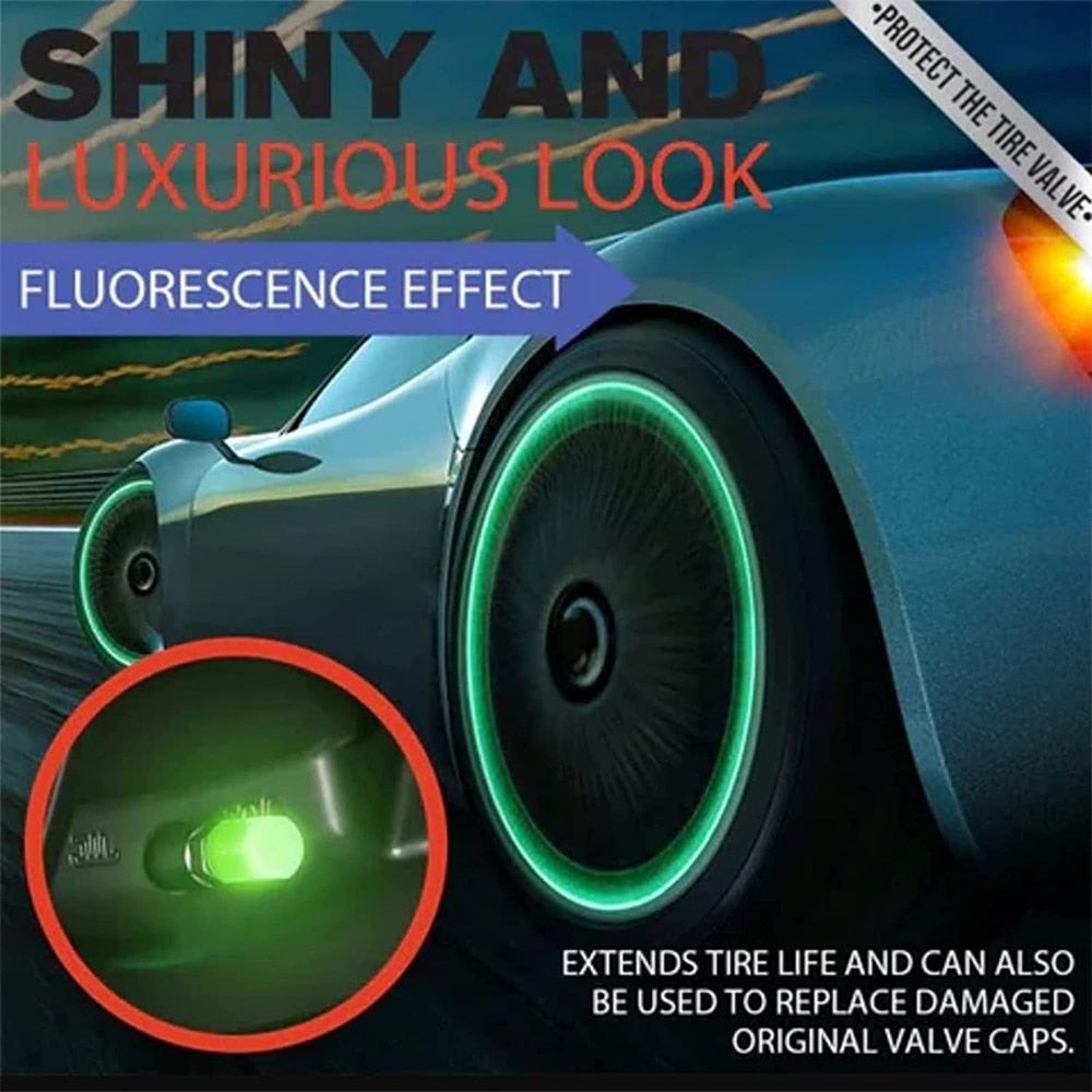 Luminous Tire Cap - HOW DO I BUY THIS Green 4pcs