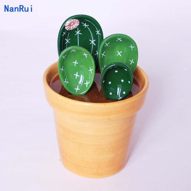 Juego de cucharas medidoras de cactus 